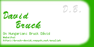 david bruck business card